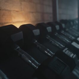dumbbells in close up photography